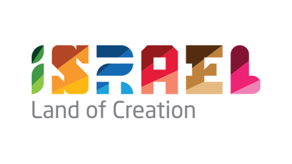 Logo Israëlische Toeristenorganisatie - Israel - Land of Creation - op transparante achtergrond - 600 * 337 pixels